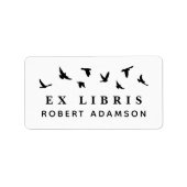 Custom Birds Personal Library Ex Libris Buchzeiche Adressaufkleber (Vorne)