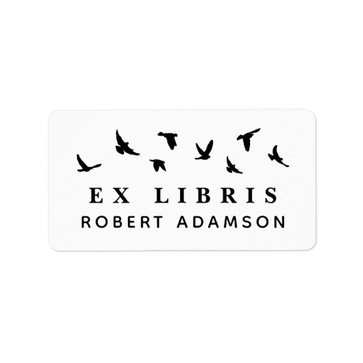 Custom Birds Personal Library Ex Libris Buchzeiche Adressaufkleber (Vorne)