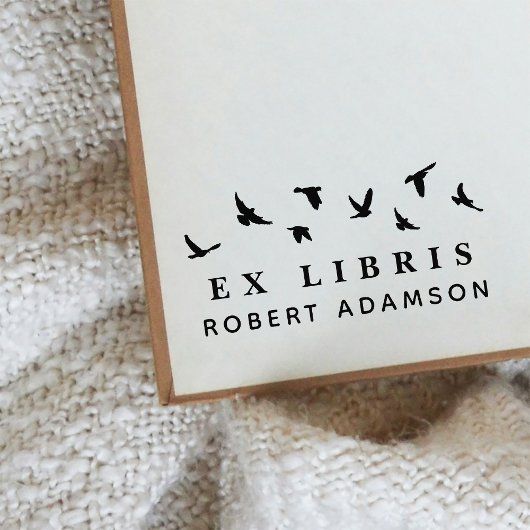 Custom Birds Personal Library Ex Libris Buchzeiche Permastempel