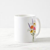 Custom Birth Flower Daisy Personalized Mug Kaffeetasse (VorderseiteRechts)