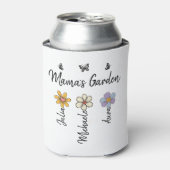 Custom Birth Flower Mug Names, Mama's Garden Gift Dosenkühler (Kanne Vorderseite)