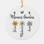 Custom Birth Flower Mug Names, Mama's Garden Gift Keramik Ornament (Vorne)