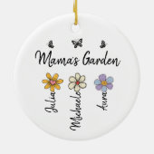Custom Birth Flower Mug Names, Mama's Garden Gift Keramik Ornament (Hinten)