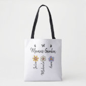 Custom Birth Flower Mug Names, Mama's Garden Gift Tasche (Vorderseite)