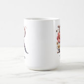 Custom Birth Flower Mug, Wildflower Monogram Mug Kaffeetasse (Mittel)