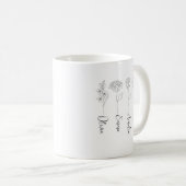 Custom Birth Month Blume Pflanze Lover Gift Kaffeetasse (VorderseiteRechts)