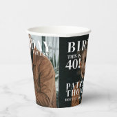 Custom Birthday 40. Party Magazine Cover Cheers Pappbecher (Rechts)