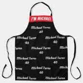 Custom Birthday Apron - Funny Name & Age! Schürze (Vorderseite)