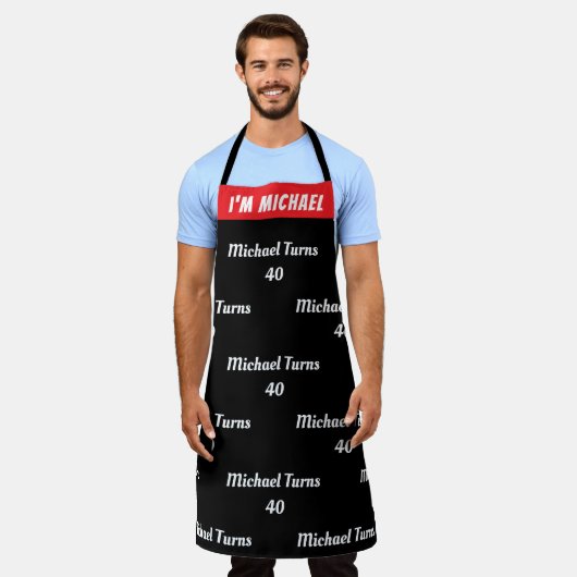 Custom Birthday Apron - Funny Name & Age! Schürze (Getragen)