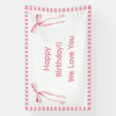Custom Birthday Banner - Coquette Niedlich Bow The (Vertikal)