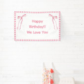Custom Birthday Banner - Coquette Niedlich Bow The (InSitu)