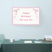 Custom Birthday Banner - Coquette Niedlich Bow The (Messe)