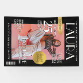Custom Birthday Banner, Magazine Cover for Women Banner (Horizontal)