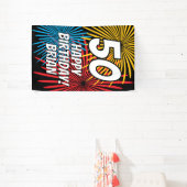 Custom Birthday banner with fireworks display (InSitu)