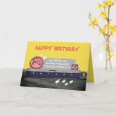 CUSTOM BIRTHDAY BILLBOARD W/ Ducks Dove Karte (Gelbe Blume)