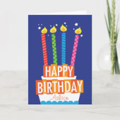 Custom Birthday Cake Grußkarte Karte (Vorderseite)