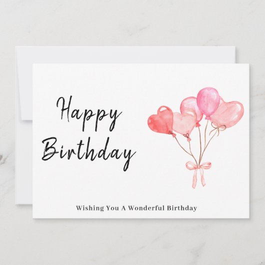 Custom Birthday Card, Balloon Birthday Card Einladung (Vorderseite)