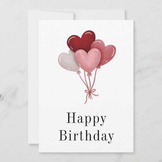 Custom Birthday Card, Balloon Birthday Card Einladung (Vorderseite)