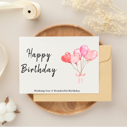 Custom Birthday Card, Balloon Birthday Card Einladung