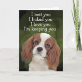 Custom Birthday Card King Charles Cavalier Dankeskarte (Vorderseite)