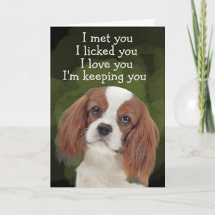 Custom Birthday Card King Charles Cavalier Dankeskarte