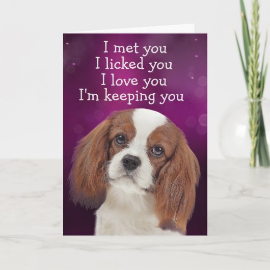 Custom Birthday Card King Charles Cavalier Dankeskarte (Vorderseite)