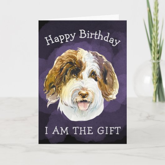 Custom Birthday Card von Ihrem Australian Doodle Dankeskarte (Vorderseite)