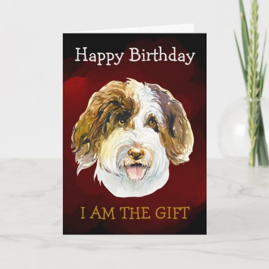 Custom Birthday Card von Ihrem Australian Doodle Dankeskarte (Vorderseite)