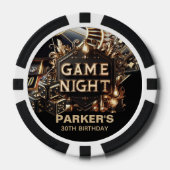 Custom Birthday Casino Spielabend Pokerchips (Vorderseite)