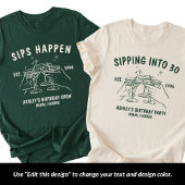 Custom  Birthday Crew Birthday Trip Group Matching T-Shirt