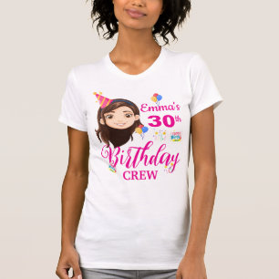 Custom Birthday Crew T - Shirt für Mädchen - Perso