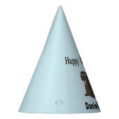 Custom birthday cute gray seal blue partyhütchen (Links)