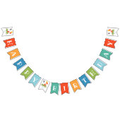 Custom Birthday Dinosaur Triceratops jedes Alter Wimpelkette (Alle)