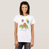 Custom Birthday Dinosaur Triceratops Mama Eltern T-Shirt (Vorne ganz)