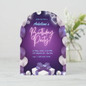 Custom Birthday Einladung für Erwachsene (Stehend Vorderseite)