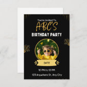 Custom Birthday Einladung mit Foto (Vorne/Hinten)