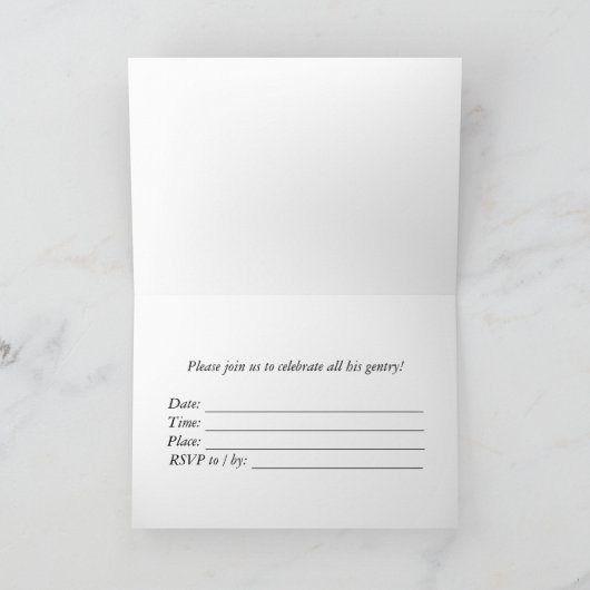 Custom Birthday Einladung mit/ Top Hat und Mustach (Innenseite)