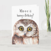 Custom Birthday for Best Friend, Niedlich Owl Spaß Karte (Vorderseite)