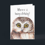 Custom Birthday for Best Friend, Niedlich Owl Spaß Karte<br><div class="desc">Best Friend Geburtstagskarte,  Niedlicher Owl Spaß. Mit Ihrem persönlichen Gruß anpassen</div>