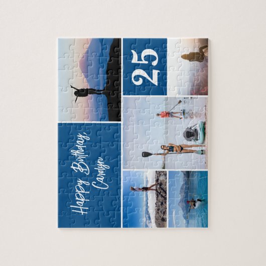 Custom Birthday Foto Collage Puzzle (Vertikal)
