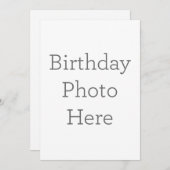 Custom Birthday Foto Einladung (Vorne/Hinten)