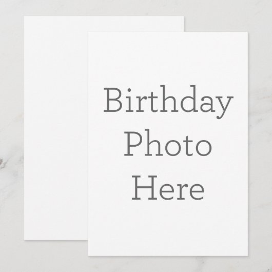 Custom Birthday Foto Einladung (Vorne/Hinten)