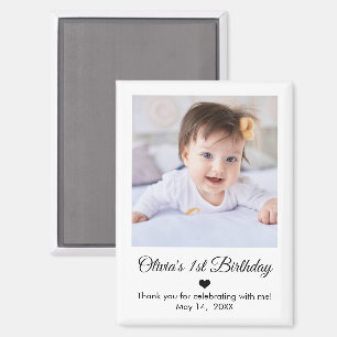 Custom Birthday Foto First Birthday Party Gefallen Magnet
