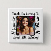 Custom Birthday Foto und Name Vielen Dank für jede Button (Vorderseite)