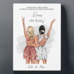 Custom Birthday Friends Portrait Plaque - Grau Fotoplatte<br><div class="desc">Ich kann alles von der Haarfarbe bis zur Kleidung für die Geburtstagskarte Ihrer Soul-Schwester anpassen. Wenn du irgendwelche Anpassungen will, dann melde mich einfach und es ist kostenlos. Eine Geburtstagskarte ist ein personalisiertes Kunstwerk, das an einen besonderen Geburtstag mit Freunden erinnert. Es handelt sich um eine schön gearbeitete Holz- oder...</div>
