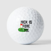 Custom Birthday Geschenk für Golfer - Fore-tee 40. Golfball (Vorderseite)