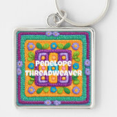 Custom Birthday Geschenke für Crocheters Mama Oma Schlüsselanhänger (Vorne)