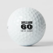 Custom Birthday Golfer noch schwingen Golfball (Vorderseite)