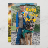 Custom Birthday Gruß für einen Jungen und Sein Deu Einladung (Vorne/Hinten)