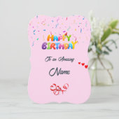 Custom Birthday Grußkarte - Schönes Design Feiertagskarte (Stehend Vorderseite)